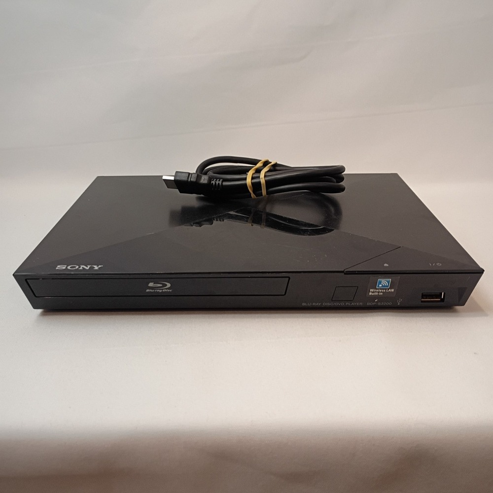 SONY BDP-S3200 Blu-ray Disc Player and Media Streamer + HDMI Cord Only No Remote